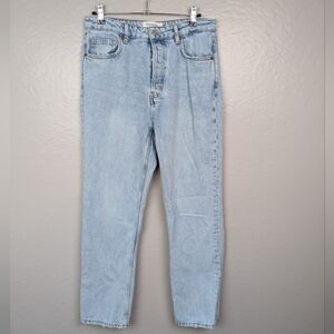 Reformation Cynthia High Rise Straight Button-Fly Jeans 29